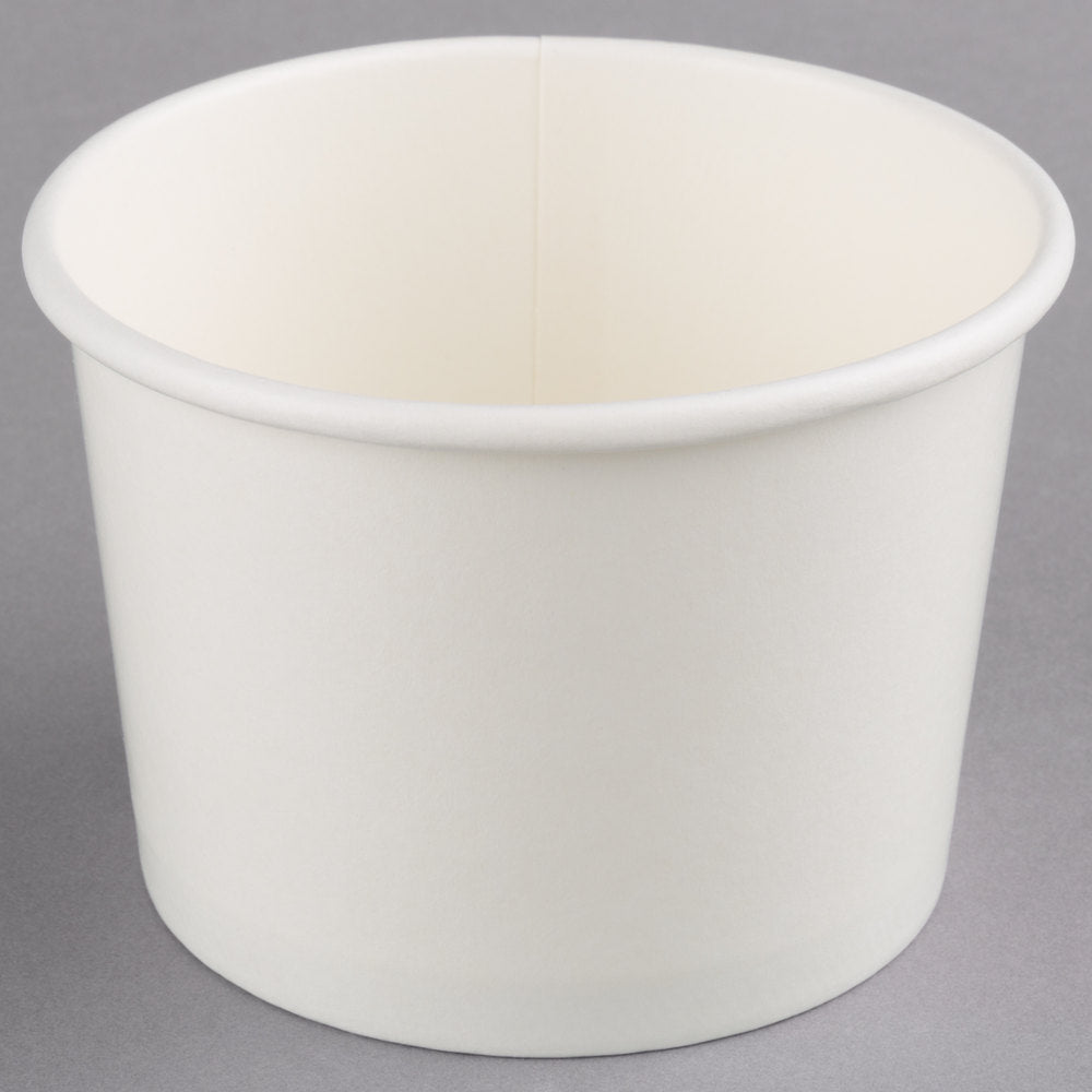 Choice 64 oz. White Paper Soup / Hot Food Cup Vented Lid - 150/Case