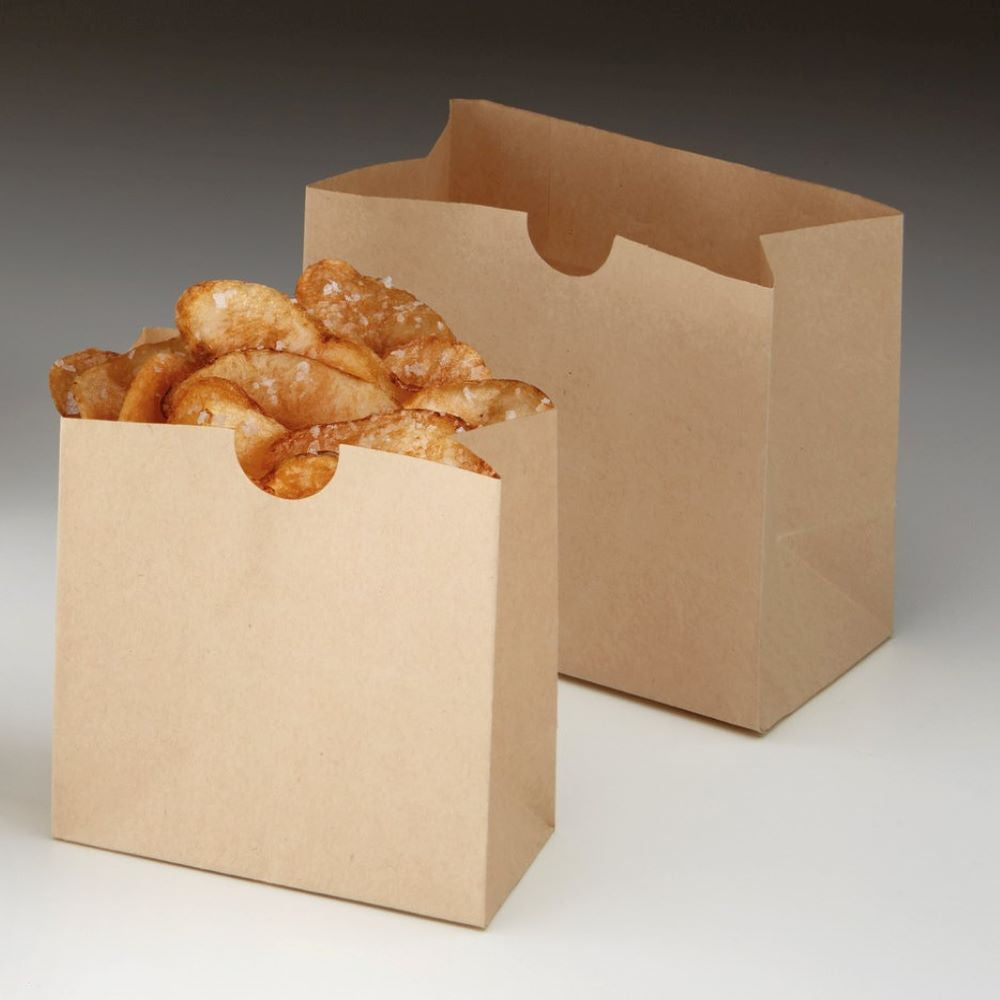 French Fry Snack Bags 3.375 x 1.75 x 3 in.